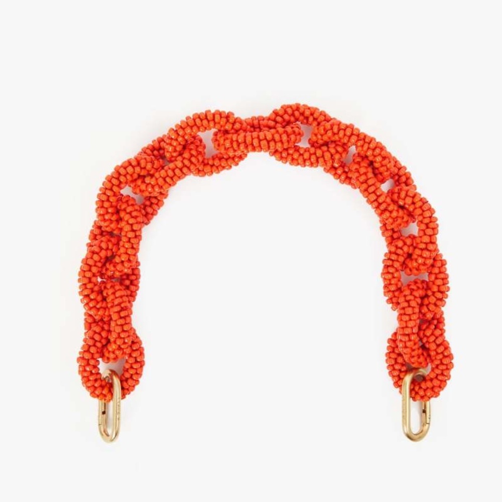 Clare V. Shortie Strap in Poppy Seed-Bead Link